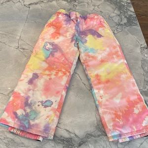Girls Size 6 tye-dye snow pants